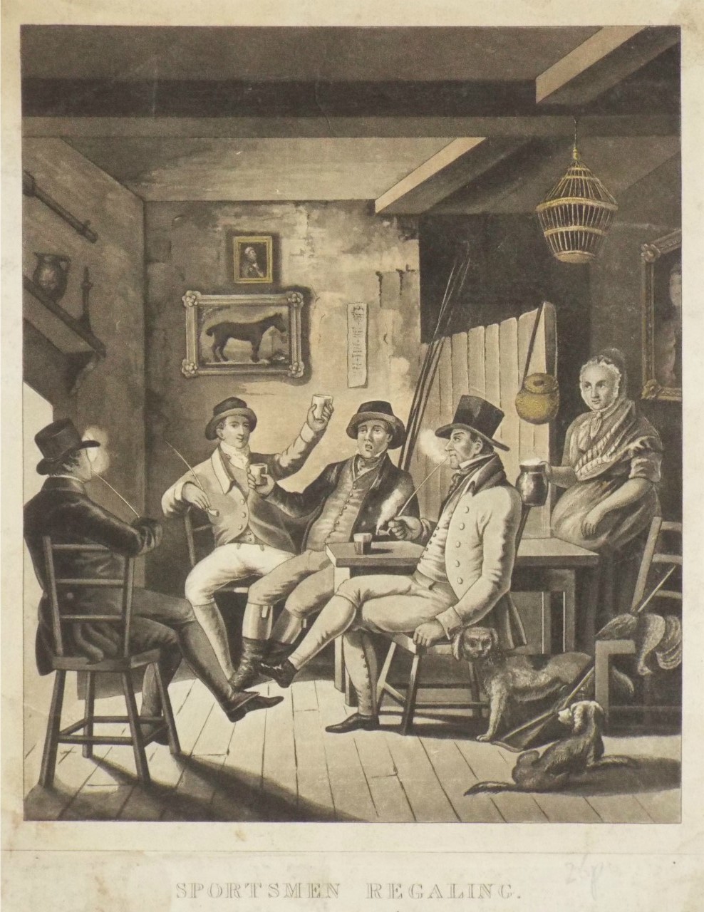 Aquatint - Sportsmen Regaling.